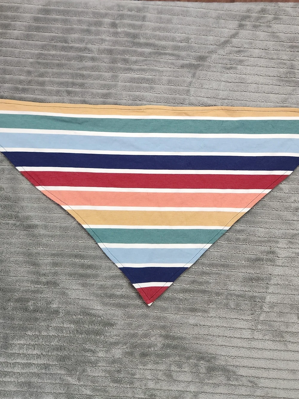 Ruffle butts ruggedbutts Striped Triangle Bandana Bib in Multicolor Stripes